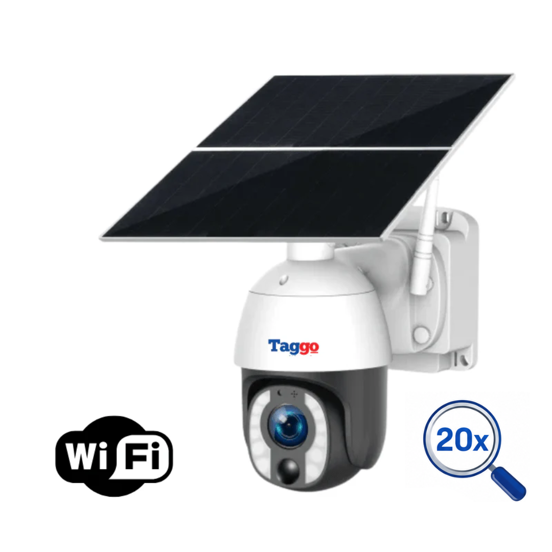Camera Solara WiFi 8MP cu Zoom Optic 20X, Panou 20W si Detectare PIR