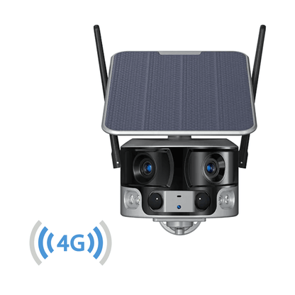 Camera Solara 4G 4K 8MP Dual Lens cu Panoramic 180 grade si Zoom 4X