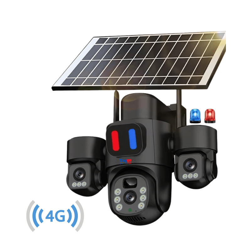 Camera Solara 4G 12MP cu 3 Lentile, Panou Solar si Detectare AI