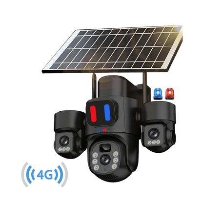 Camera Solara 4G 12MP cu 3 Lentile, Panou Solar si Detectare AI