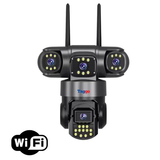 Camera de supraveghere WIFI 6K, 12MP, 3 lentile, Control din aplicatie, Comunicare bidirectionala, Urmarire automata