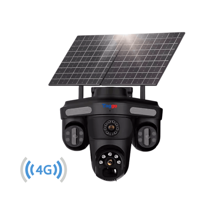 Camera de Supraveghere 12MP, Cartela SIM 4G, Monitor Panoramic, Control din Aplicatia Mobila, Panou Solar