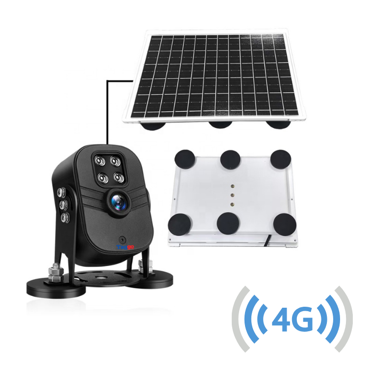 Camera Auto de Supraveghere Video 4G cu Panou Solar si Consum Redus de Energie, Control din Aplicatie, Interfon Bidirectional - Taggo.ro