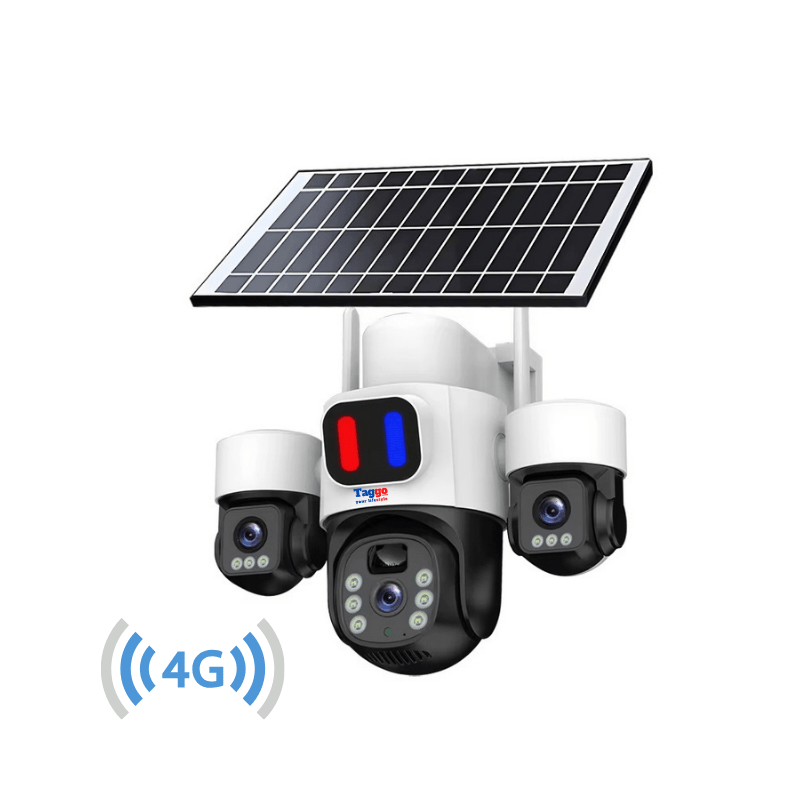Camera Solara 4G 12MP cu 3 Lentile, Panou Solar si Detectare AI