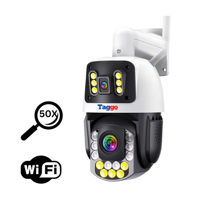 Camera Supraveghere, Conexiune WIFI 8MP, 4K ZOOM Optic 50X, Vedere color pe timp de noapte