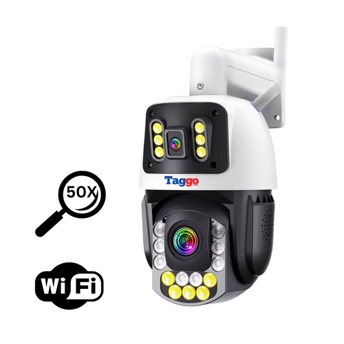 Camera Supraveghere, Conexiune WIFI 8MP, 4K ZOOM Optic 50X, Vedere color pe timp de noapte