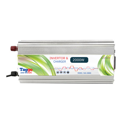 Invertor 2 in 1 cu incarcator baterii auto , 2000W 12V 220V, Port  USB, Functie UPS