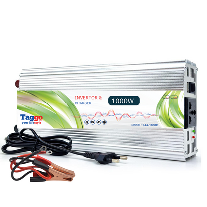 Invertor 2 in 1 cu incarcator baterii auto , 1000W 12V 220V, Port  USB, Functie UPS