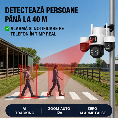 Cameră Supraveghere 4G eSIM TAGGO Pro Q50 16MP