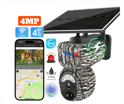 Camera Solara 4G 4MP cu GPS, Tracking Uman si Baterie 8000mAh
