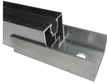 Conector profil aluminiu 100 mm – imbinare sina montaj panouri fotovoltaice tip H