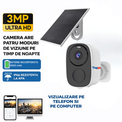 Camera Solara WiFi 3MP 180 grade O-KAM Pro cu Auto Tracking si Audio Bidirectional
