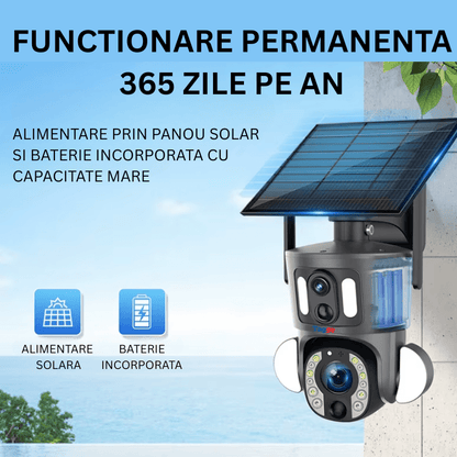 Camera Solara 4G 8MP cu Zoom Optic 20X, Baterie 15600mAh si Tracking AI