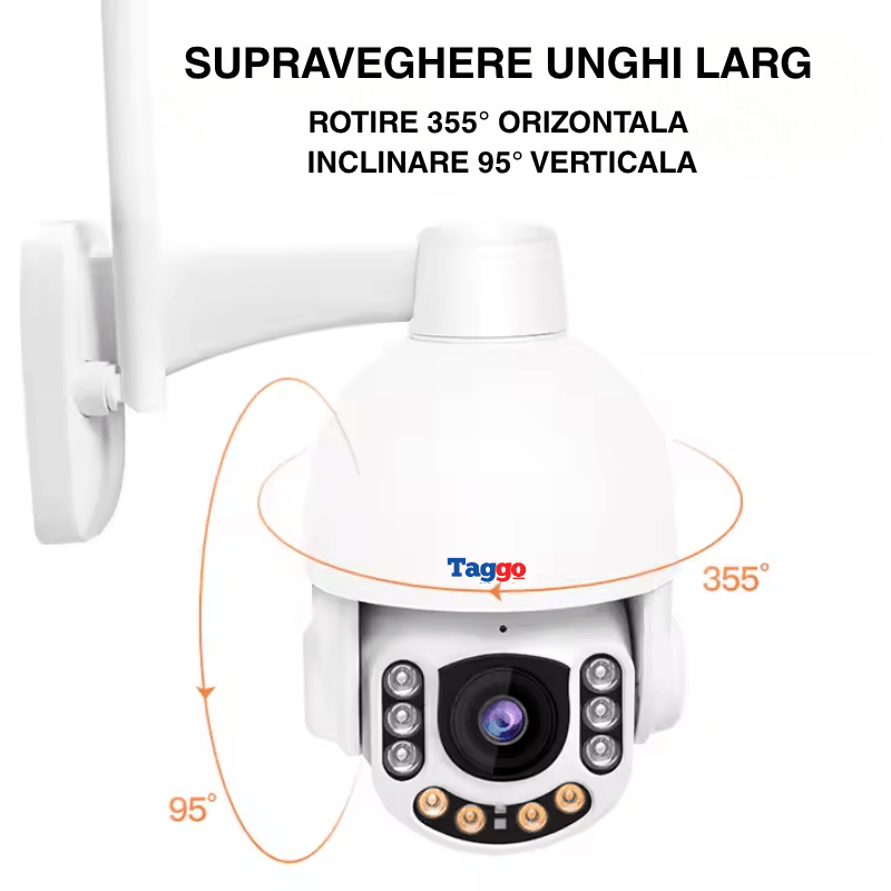Camera WiFi 3MP cu Zoom Optic 5X, Detectare Umana si Alarma