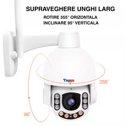 Camera WiFi 3MP cu Zoom Optic 5X, Detectare Umana si Alarma