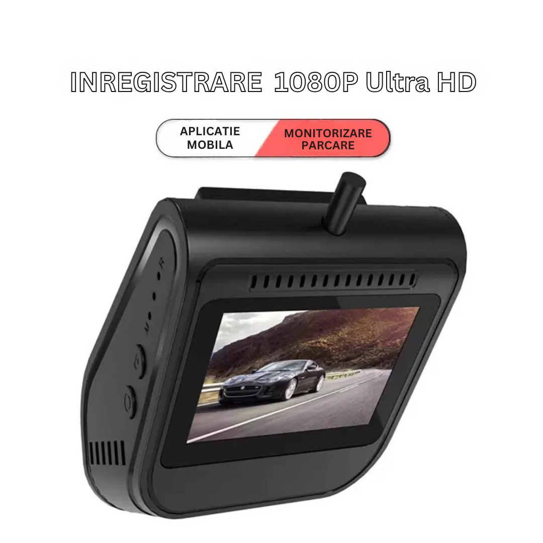 Camera auto de bord 4G Cartela SIM, 24h, GPS, Vizualizare traseu, Senzor G Impact, Acces aplicatie - Taggo.ro