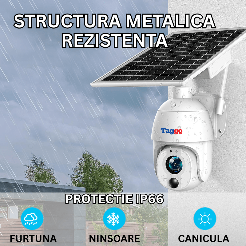 Camera Solara 4G 8MP cu Zoom Optic 20X, Panou 9W si Detectare AI