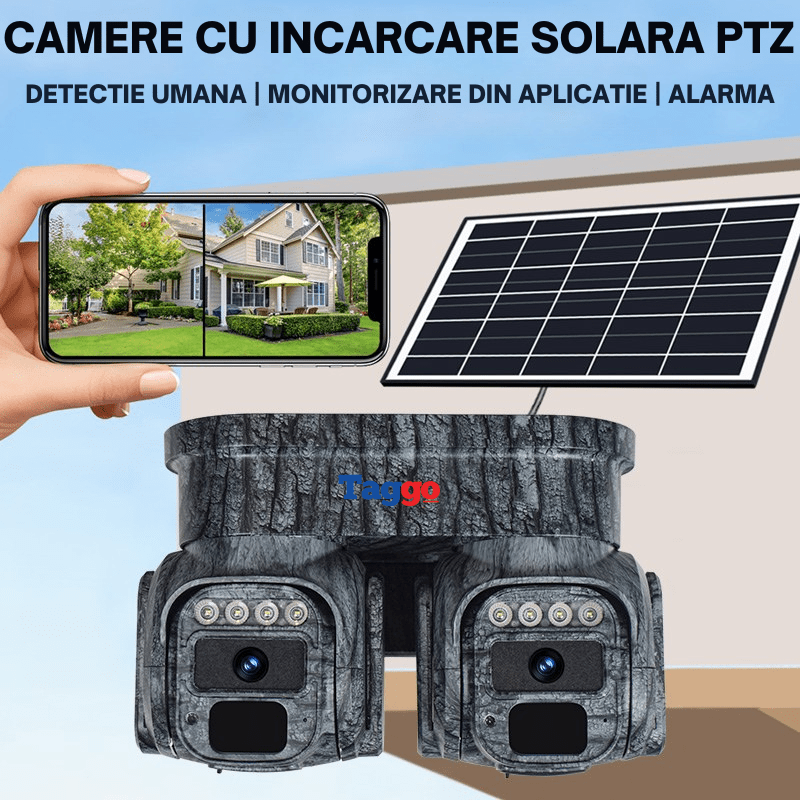 Camera Solara 4G Wistino 8MP Dual Lens cu Pan-Tilt 360 grade si Detectare AI