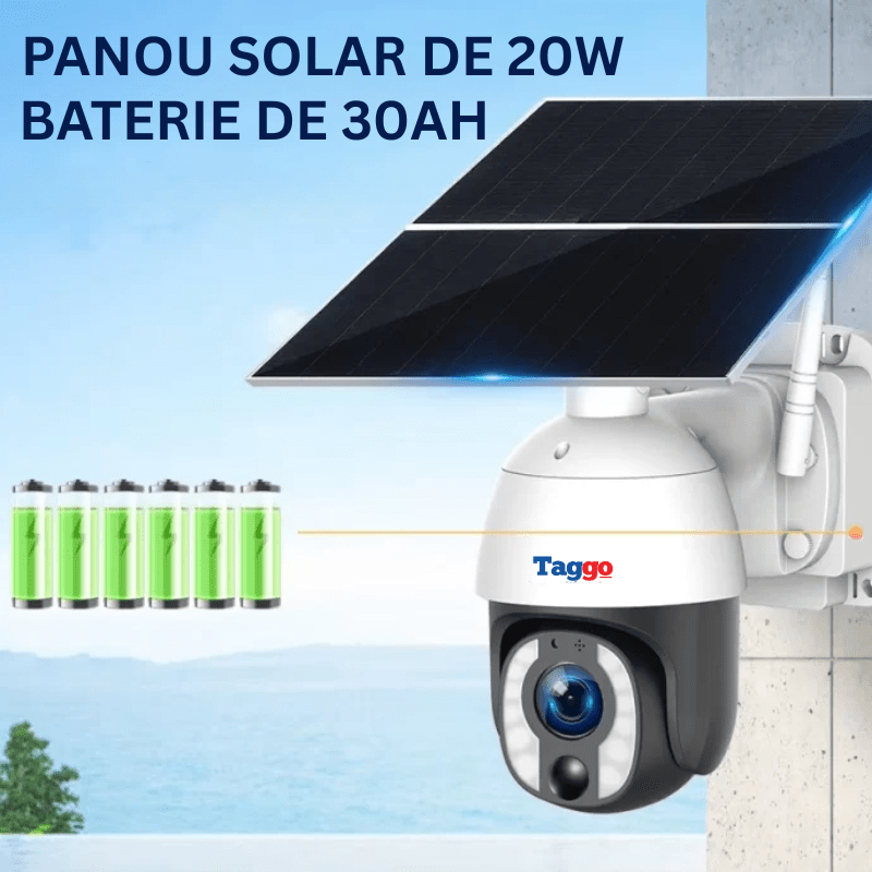 Camera Solara 4G 8MP cu Zoom Optic 20X, Panou 20W si Detectare PIR