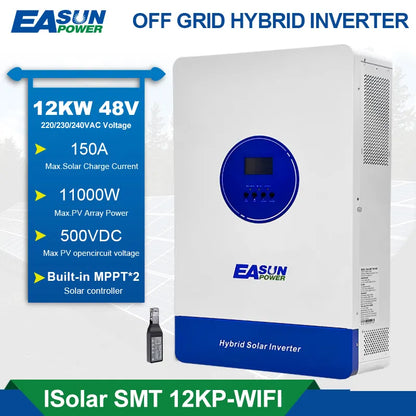 Invertor Off-Grid Easun Power 11kW 48V 500V DC, Dual MPPT 150A, WiFi + RS485