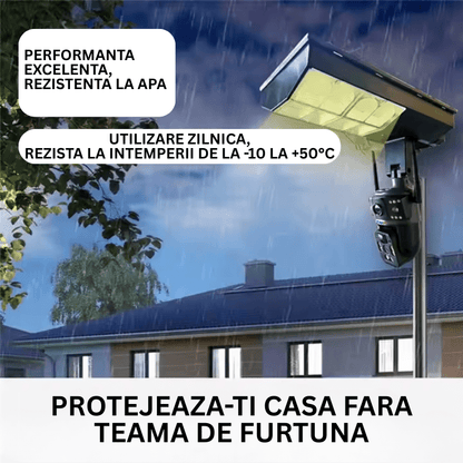Lampa Stradala cu Camera 4G si Incarcare Solara, 8MP,Urmarire Automata si Comunicare Bidirectionala