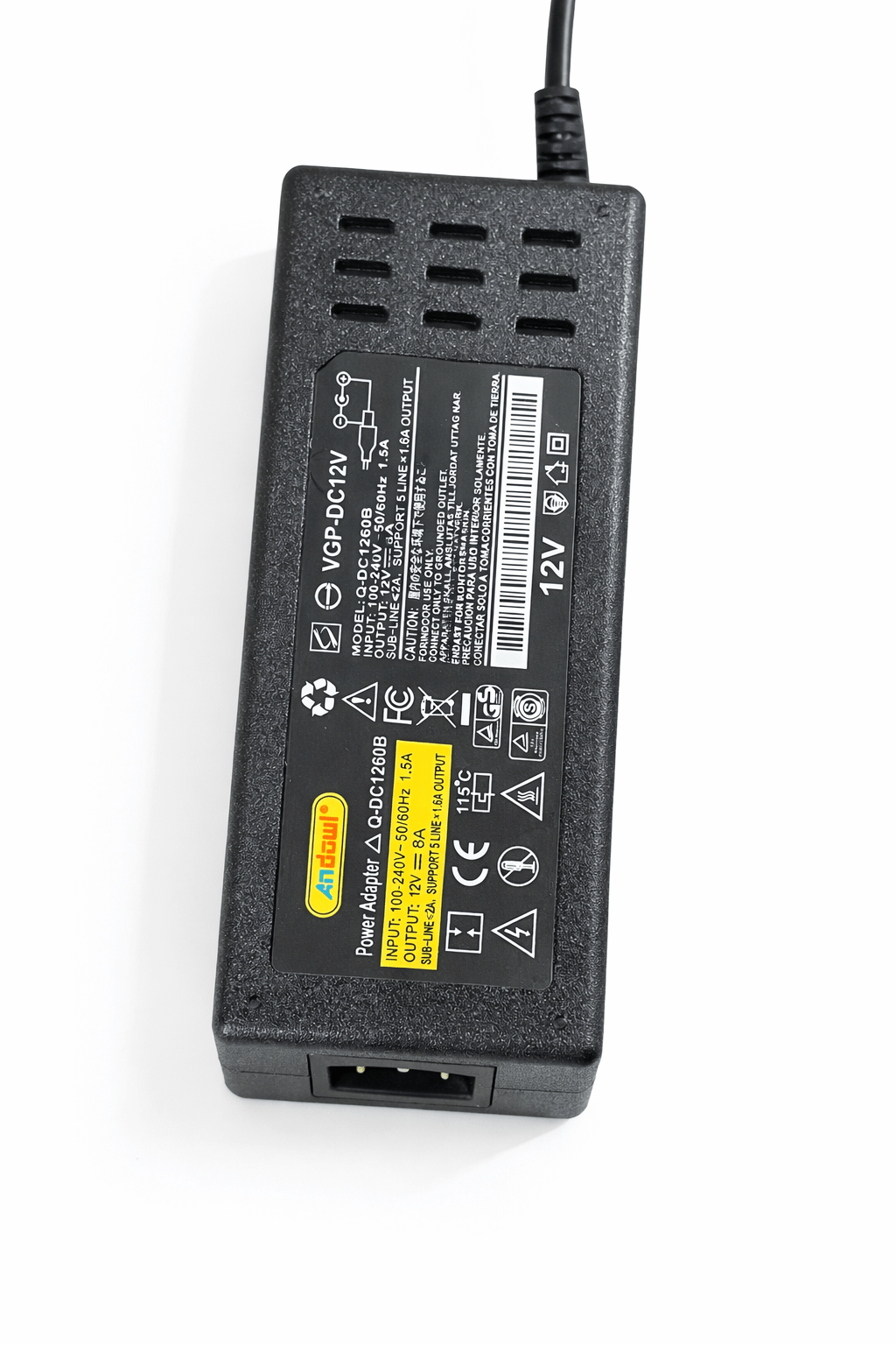 Adaptor Anduli 12V 8A 96W cu 5 Iesiri DC pentru Alimentarea Camerelor