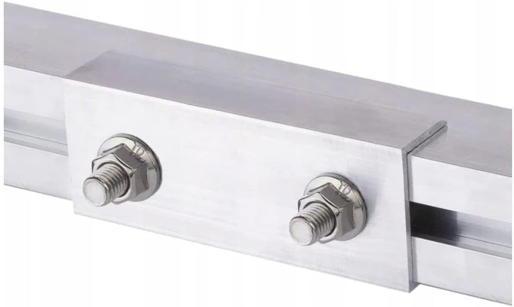 Conector profil aluminiu 100 mm – imbinare sina montaj panouri fotovoltaice tip H