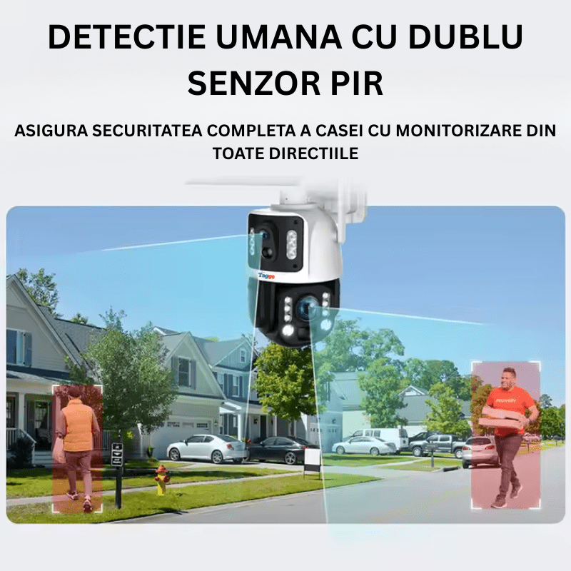 Camera Solara 4G 8MP cu 2 Lentile, Zoom Optic 20X si Panou 20W