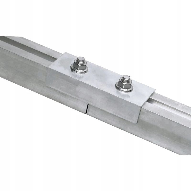 Conector profil aluminiu 100 mm – imbinare sina montaj panouri fotovoltaice tip H