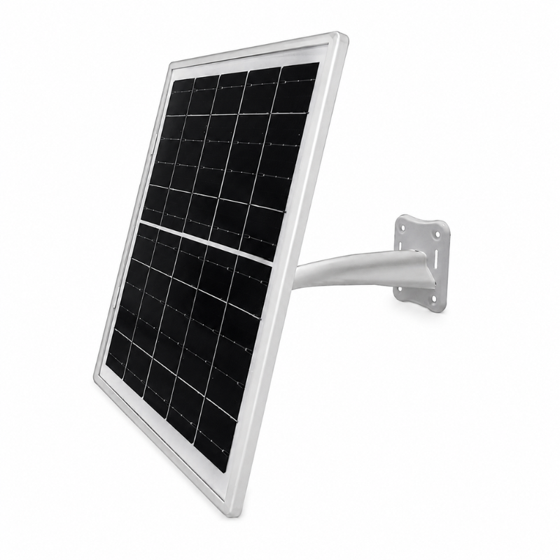 Panou Solar 8W cu Acumulator 12.000mAh pentru Camere de Supraveghere, 5V/12V, IP66, Type-C și DC