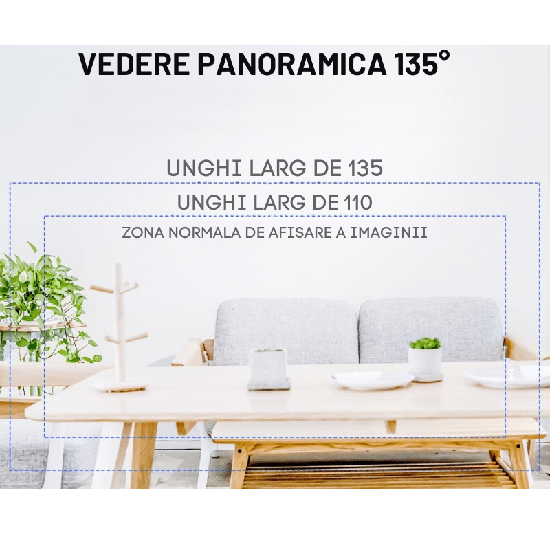 Mini cameră de supraveghere WIFI Taggo cu detectie umană PIR, viziune nocturnă și acumulator de 2000mAh inclus