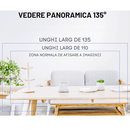 Mini cameră de supraveghere WIFI Taggo cu detectie umană PIR, viziune nocturnă și acumulator de 2000mAh inclus
