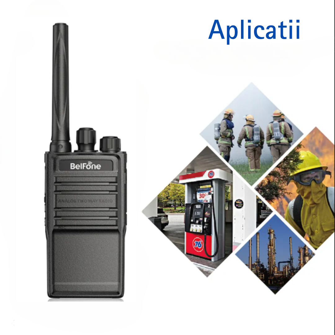 Statie radio analogica comerciala, Baterie 2600mAh, Performanta Fiabila, Comunicare eficienta