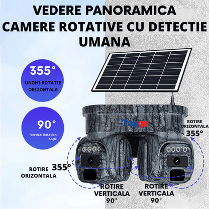 Camera Solara 4G Wistino 8MP Dual Lens cu Pan-Tilt 360 grade si Detectare AI
