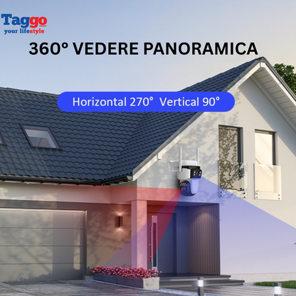 Camera supraveghere cu panou solar 4G, Detectare umana, PTZ 360°, Dual lens, Zoom 10X, Rezistenta la apa