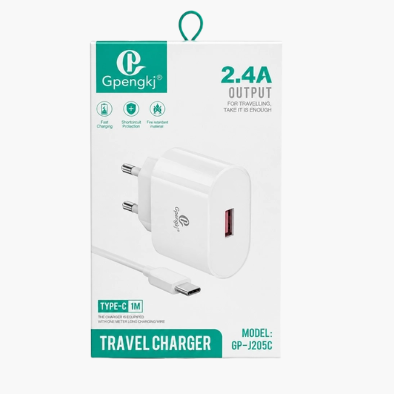 Incarcator de retea 2.4A cu cablu USB la Type-C, 1 metru, pentru camere de supraveghere