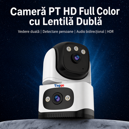 Camera Supraveghere Interior, Conexiune WIFI, 2 Lentile, Rezolutie 6MP, Detectie Persoane, Night Vision