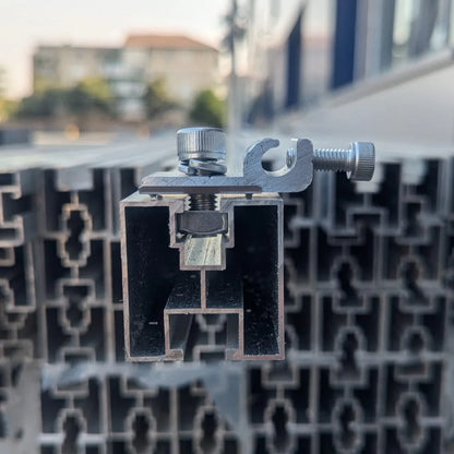 Clema impamantare profil H – conexiune panouri fotovoltaice cu surub M8