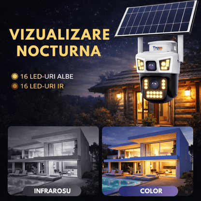 Camera Solara AOV 8MP 4G eSIM cu 2 Lentile, Auto Zoom 12× si Inregistrare 24/7