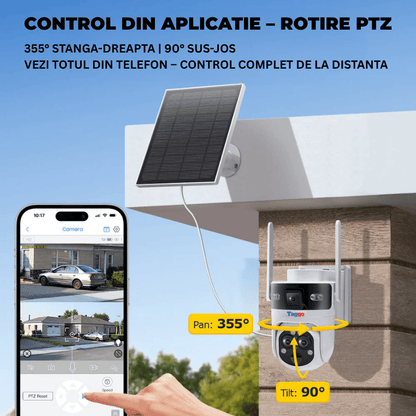 Camera Solara 4G 6MP cu 3 Lentile, Zoom Optic 15X si Tracking AI