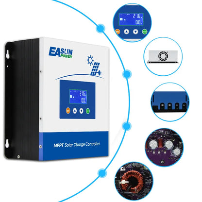 Controler Solar MPPT 60A Easun 12V/24V/36V/48V Auto, 150Voc, LCD, max. 3200W