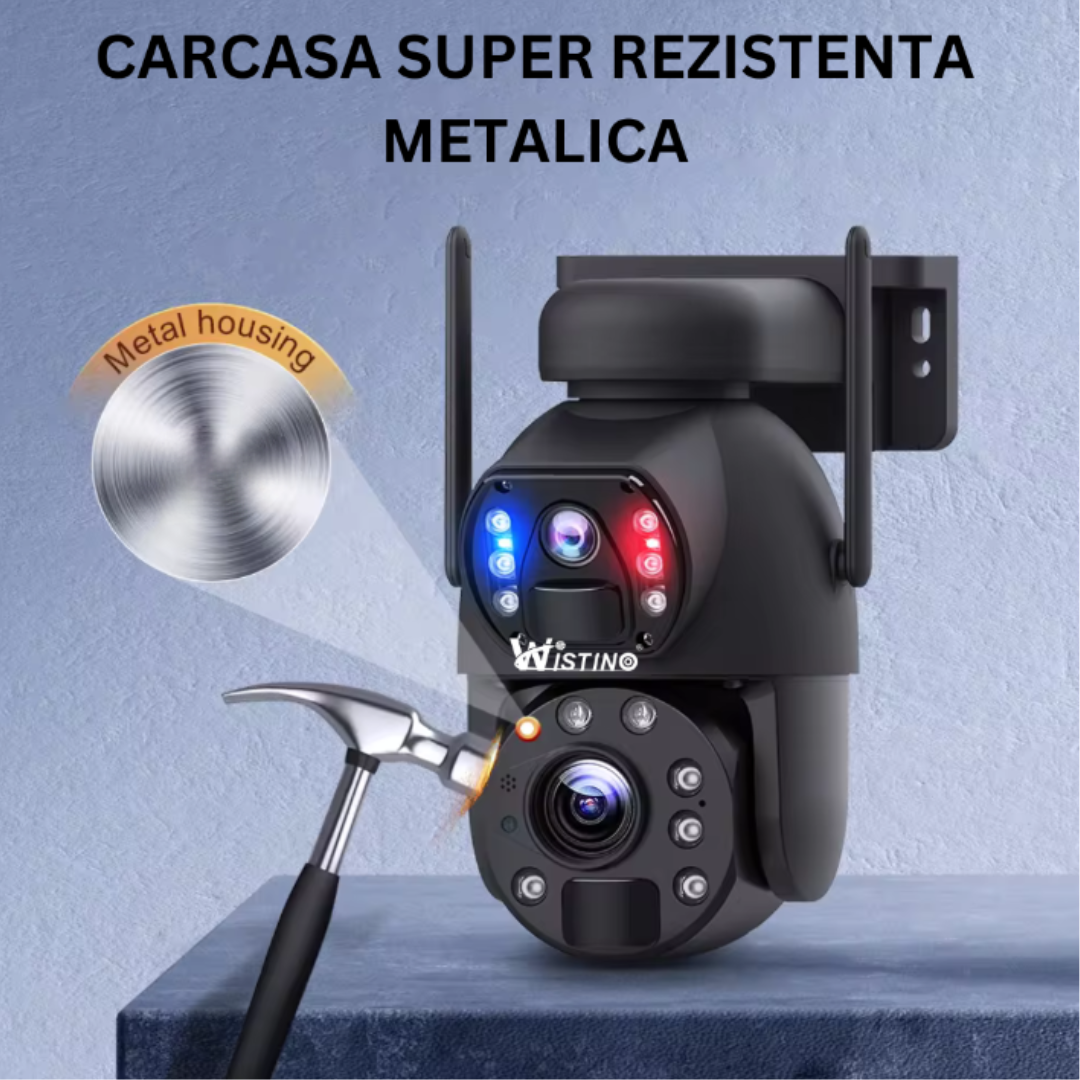 Camera Supraveghere 4G 3K Ultra HD 50X ZOOM, 10W, Dual Camera, Incarcare Solara, Rotire Din Aplicatie, Rezistenta La Apa IP 66