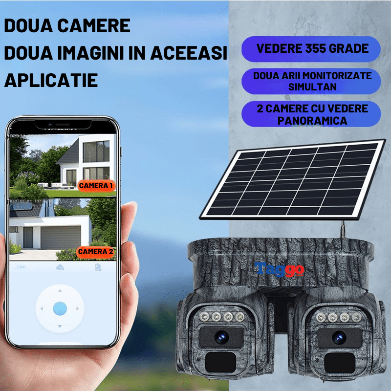 Camera Solara 4G Wistino 8MP Dual Lens cu Pan-Tilt 360 grade si Detectare AI
