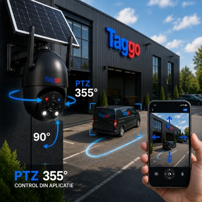 Camera WiFi Solara 4K 8MP cu Detectie AI Persoane, Inregistrare 24/7 AOV, Vedere Color Nocturna, IP66