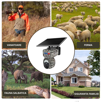 Camera Solara 4G 4MP cu GPS, Tracking Uman si Baterie 8000mAh