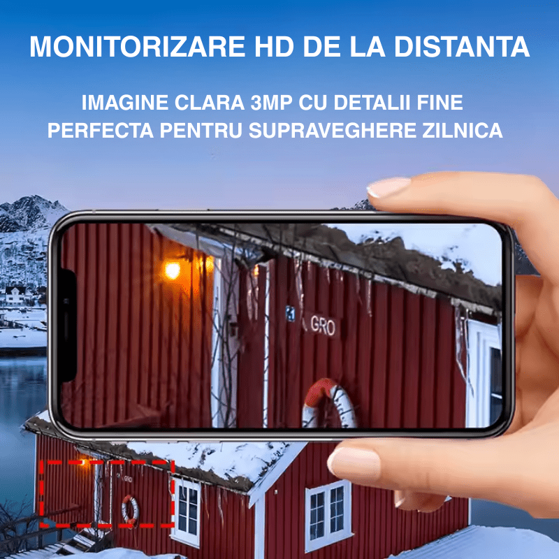 Camera WiFi 3MP cu Zoom Optic 5X, Detectare Umana si Alarma