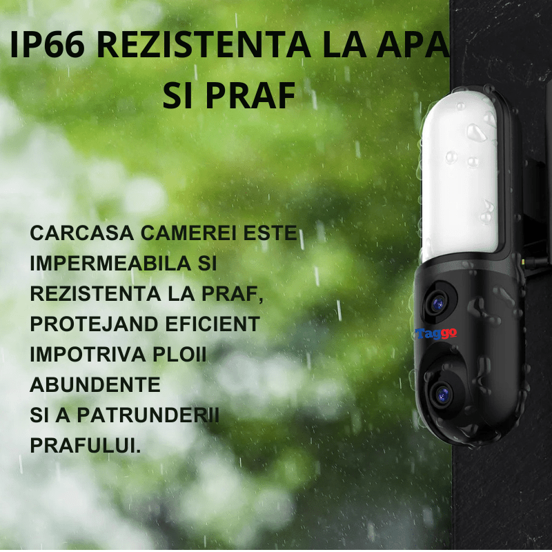 Camera WiFi Dual Lens cu Iluminare LED, Human Tracking si Vedere Nocturna Color
