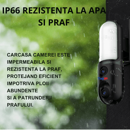 Camera WiFi Dual Lens cu Iluminare LED, Human Tracking si Vedere Nocturna Color