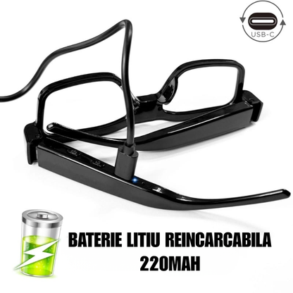 Ochelari cu Camera Ascunsa Rezolutie Full HD, Viziune Nocturna, husa inclusa