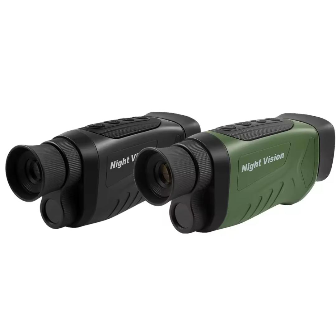 Monocular Digital Profesional cu Night Vision de Vanatoare 4K, Zoom 8X, Ecran LCD, Acumulator, Verde - Taggo.ro